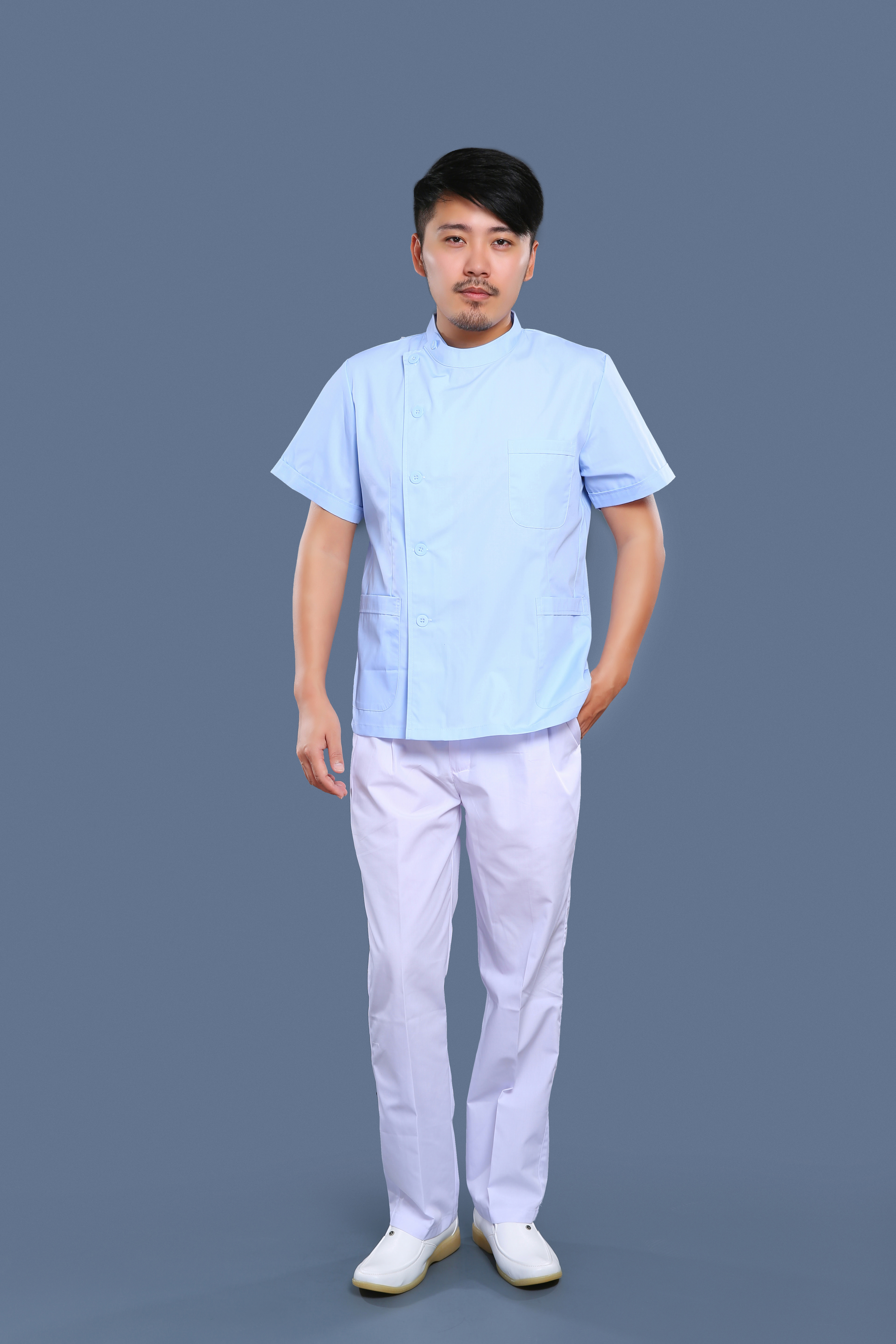 藍白護理工作服